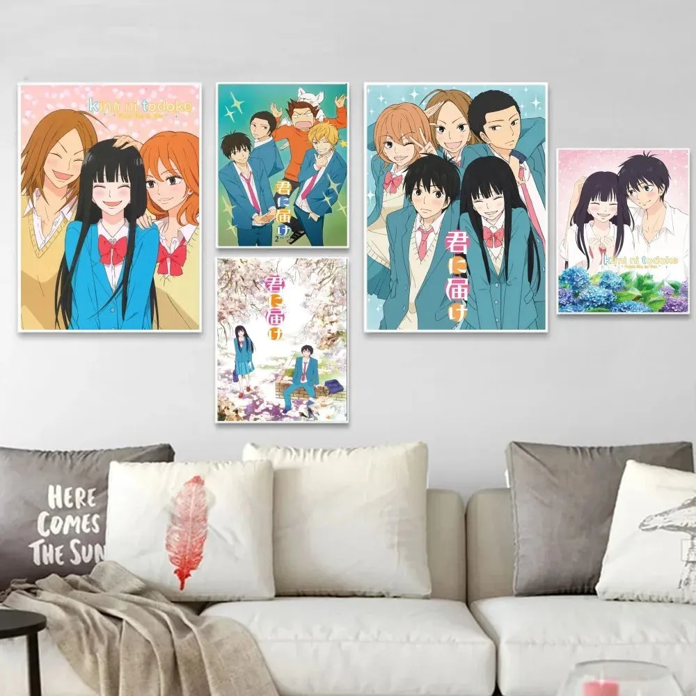 1 Piece Anime Kimi Ni Todoke From Me To You Poster Sticker Art Wall Mural