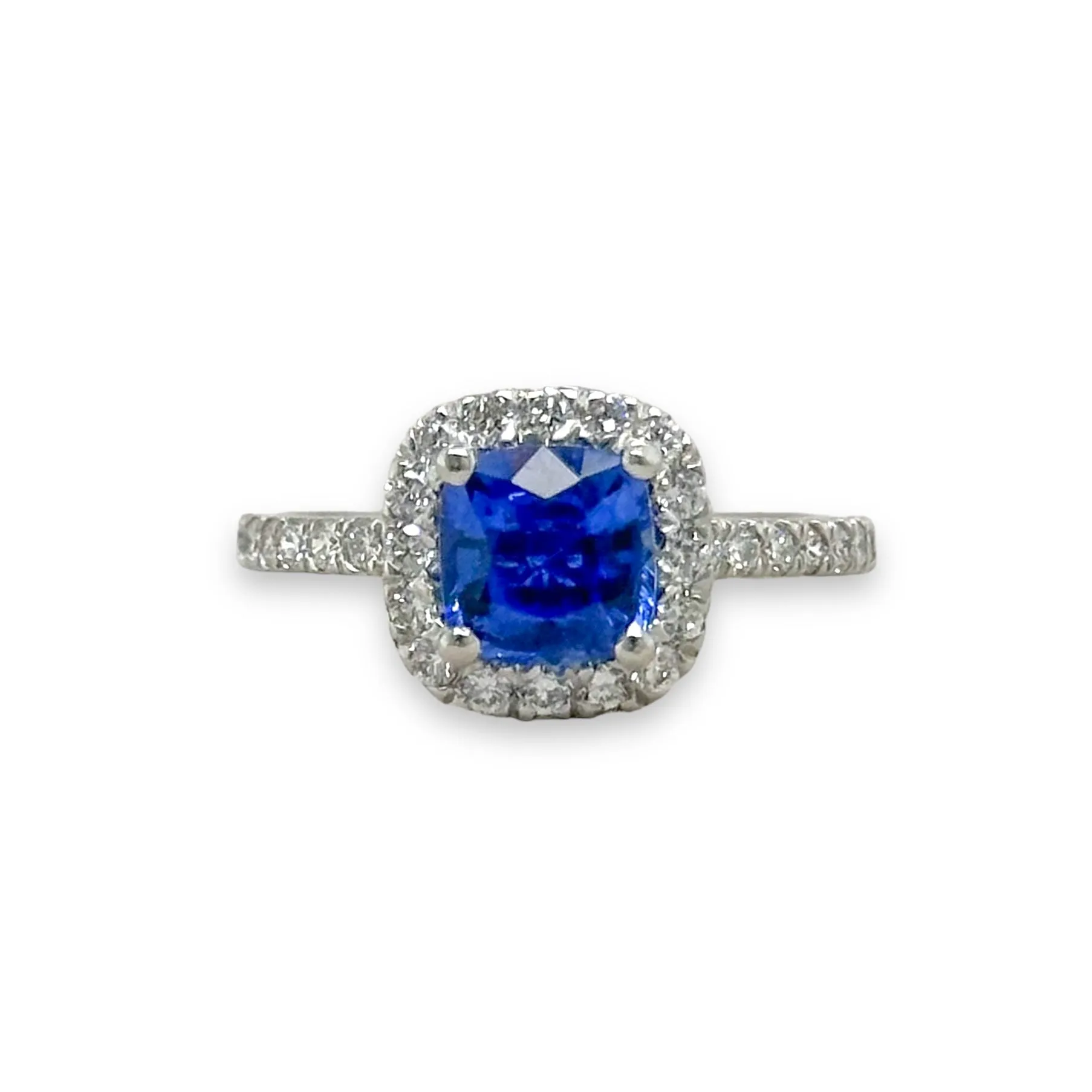 14K W Gold 1.46ctw Sapphire and 0.45ctw Diamond Ring GIA 6237112833