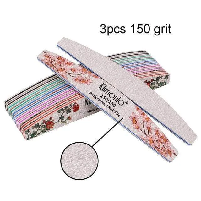 3/5/10pcs lot New Nail File Flower Printed Nail buffer Colorful Lime a ongle 80/100/150/180/240 Professional Manicure Tools