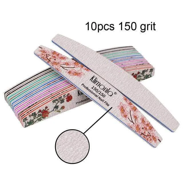 3/5/10pcs lot New Nail File Flower Printed Nail buffer Colorful Lime a ongle 80/100/150/180/240 Professional Manicure Tools