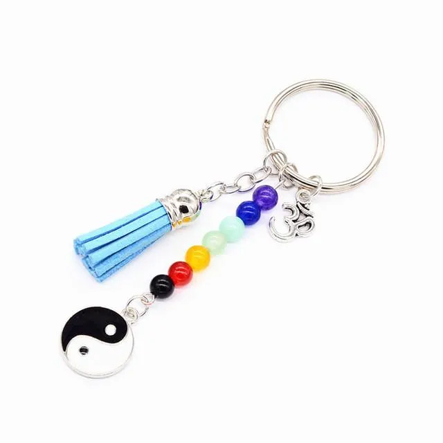 7 Chakra Yin & Yang Keychain