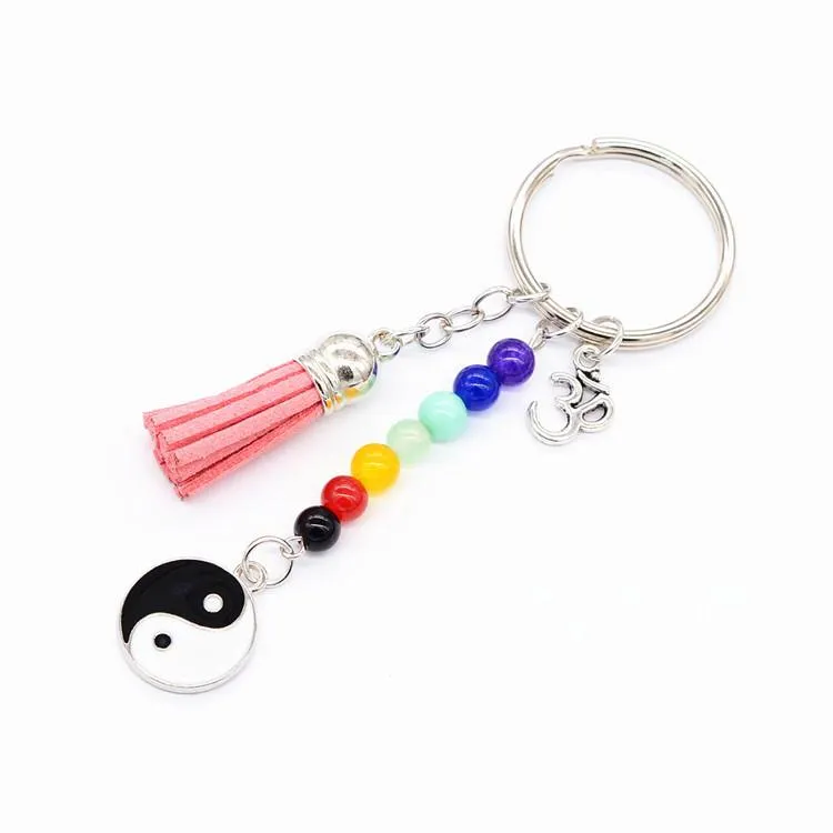 7 Chakra Yin & Yang Keychain