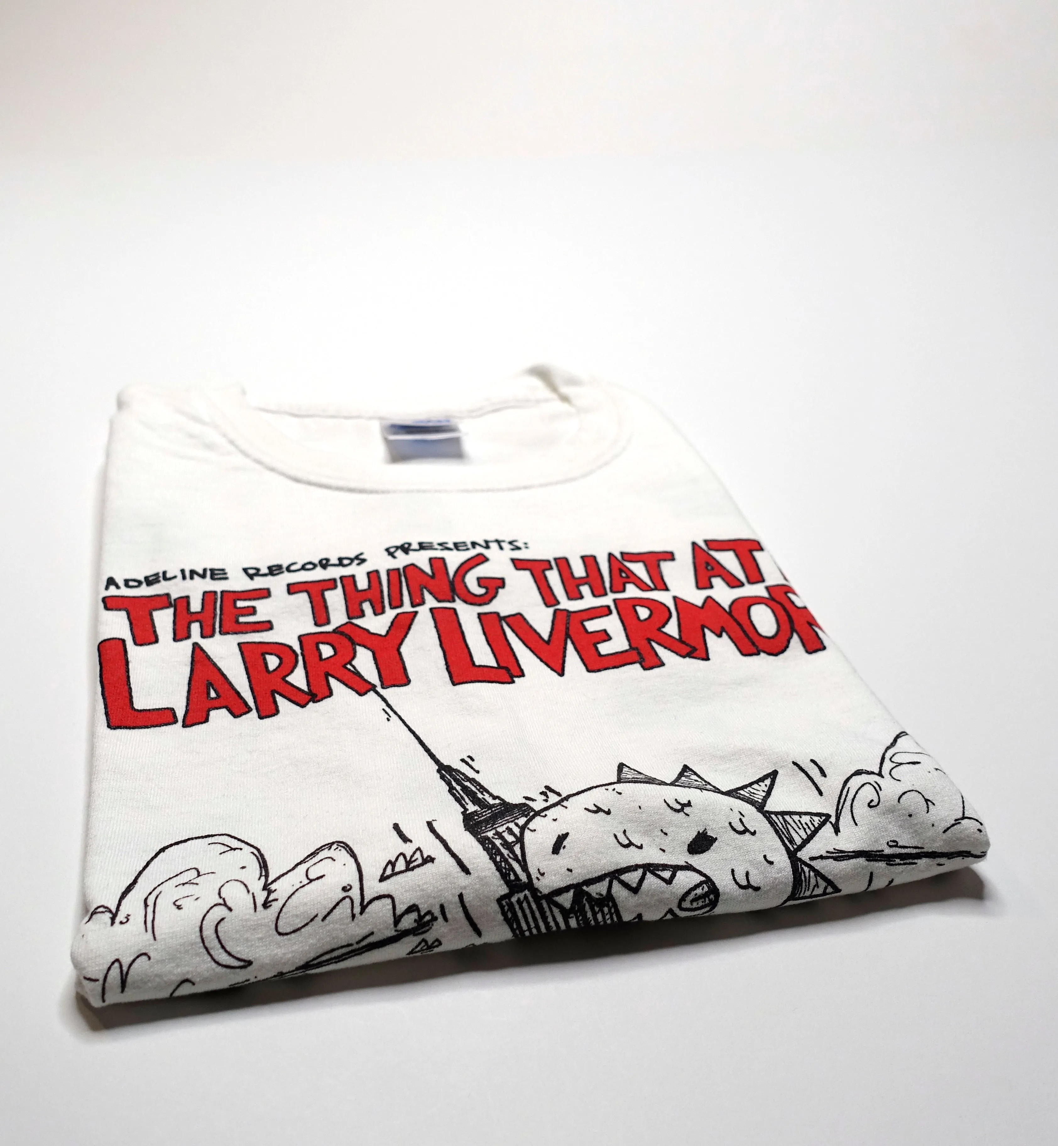 Adeline Records - The Thing That Ate Larry Livermore Shirt Size Large