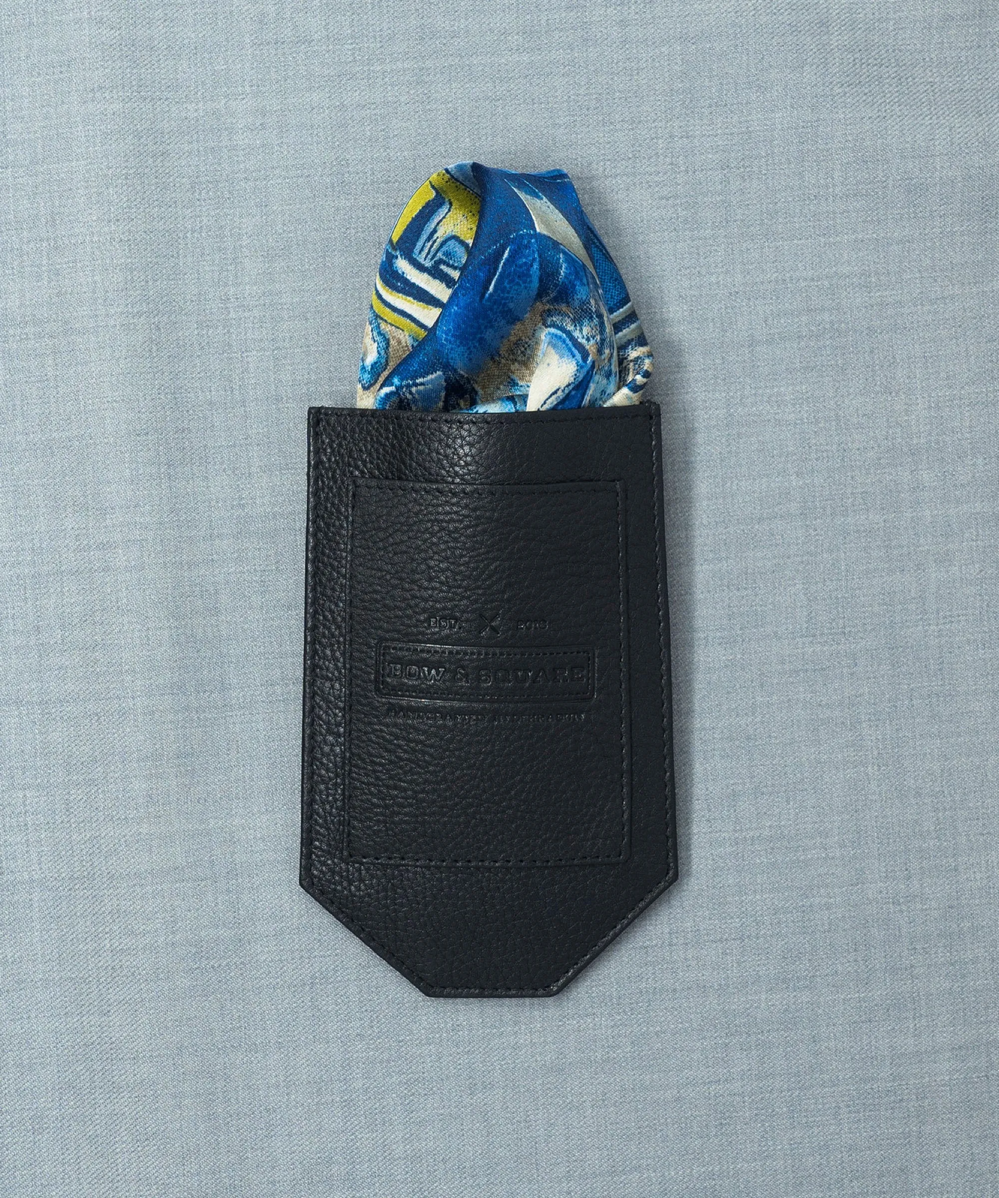 After 8 Abstract Blue Pocket Square