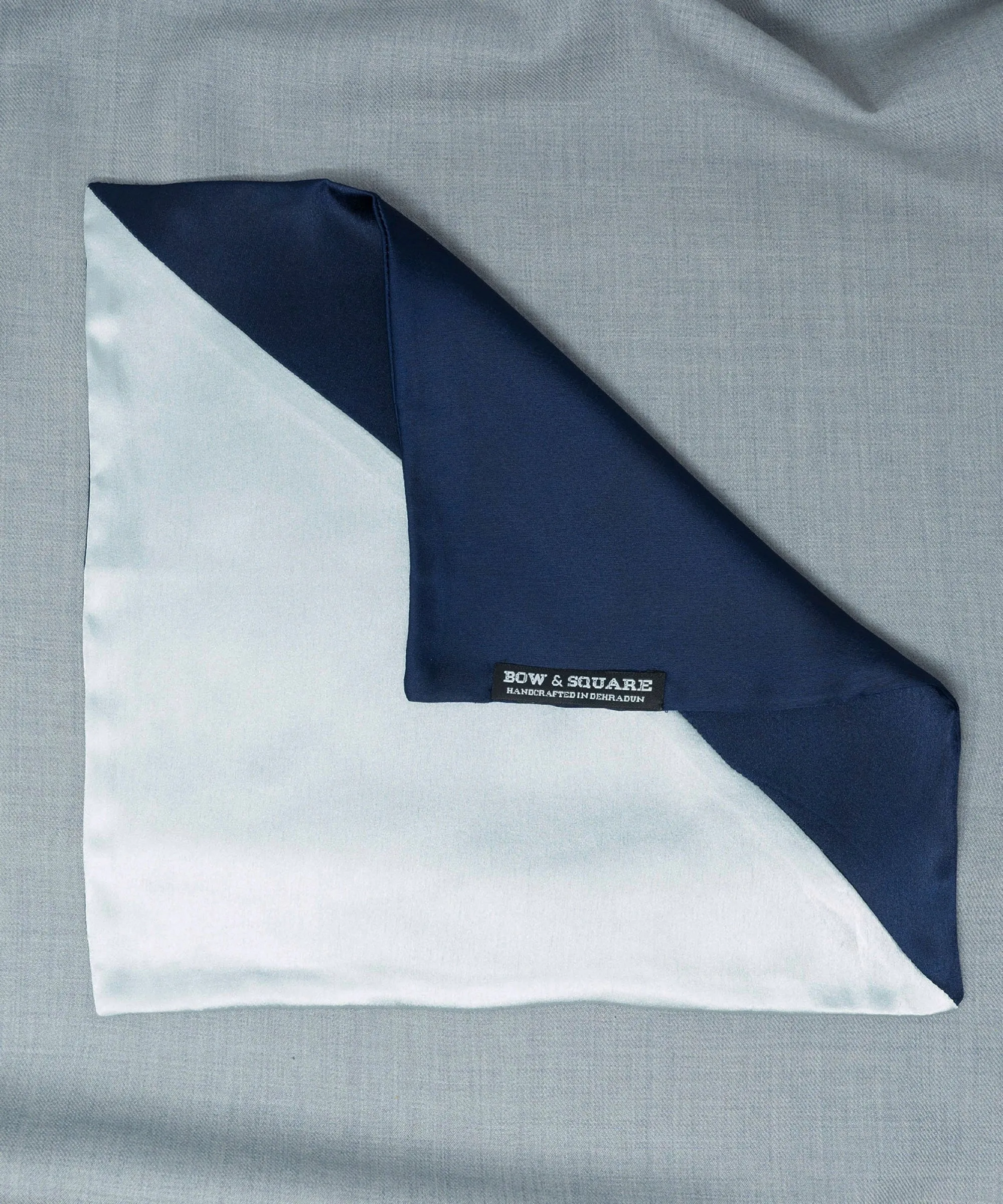 After 8 Blue Pocket Square