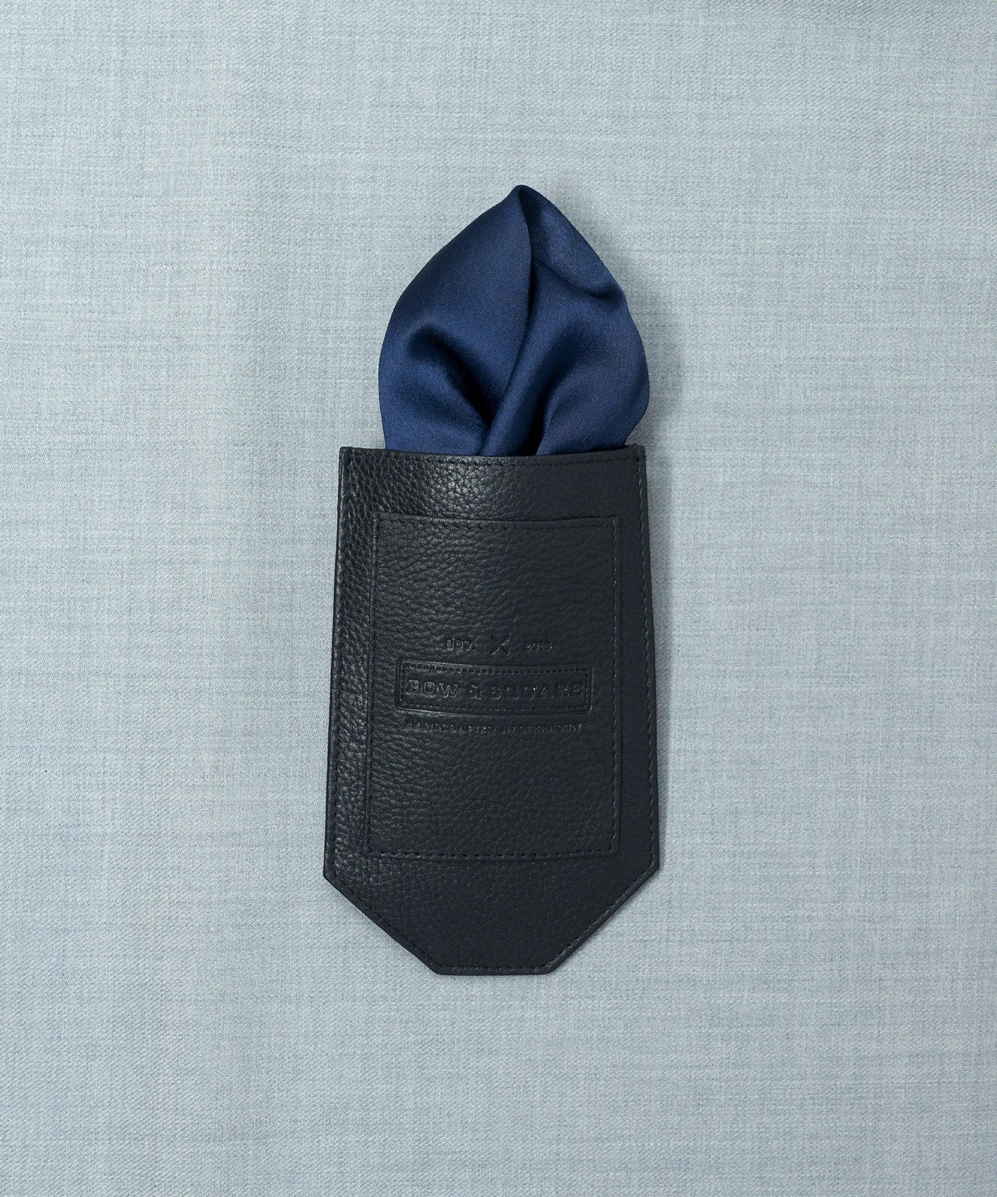 After 8 Blue Pocket Square