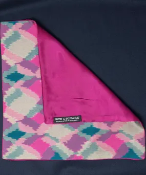 After 8 Geometric Pink Pocket Square