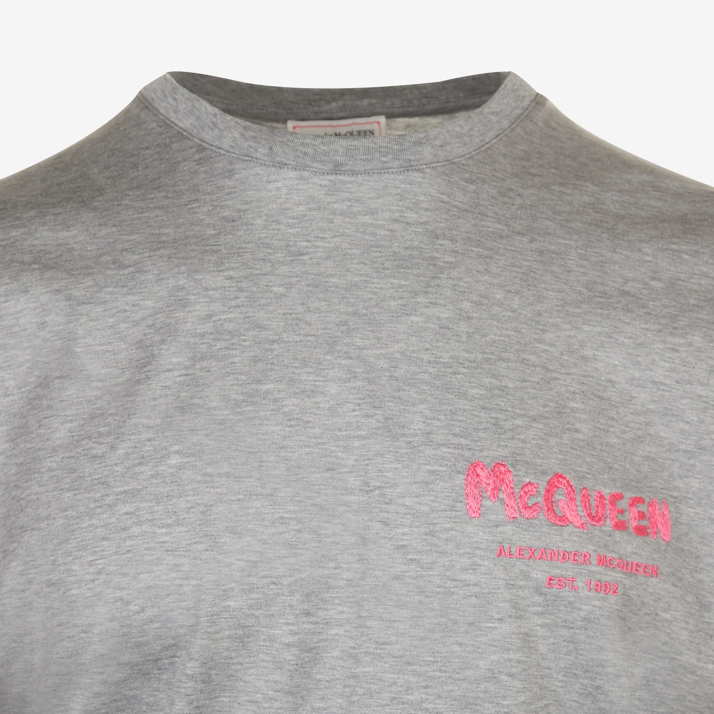 Alexander McQueen Embroidered Graffiti Logo T-Shirt