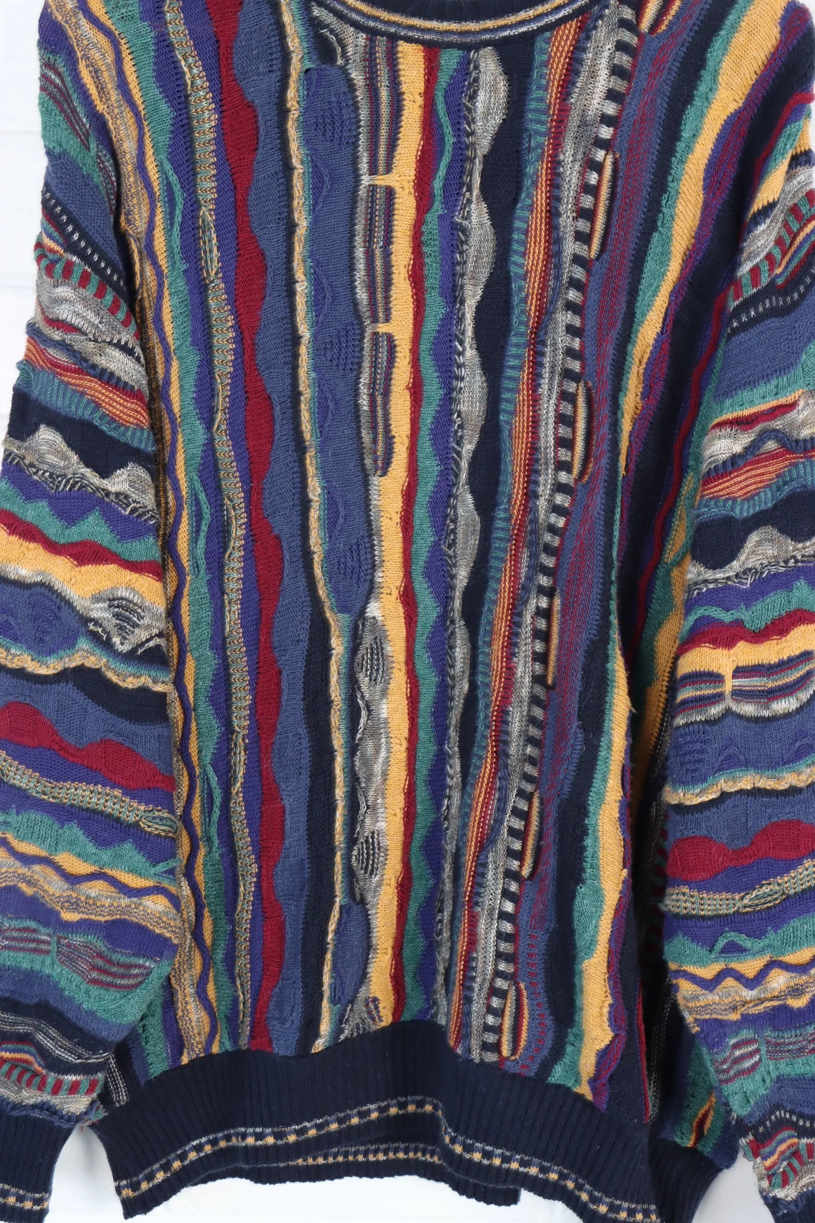 Alfani 3D Colourful Coogi Style Knit (XL)