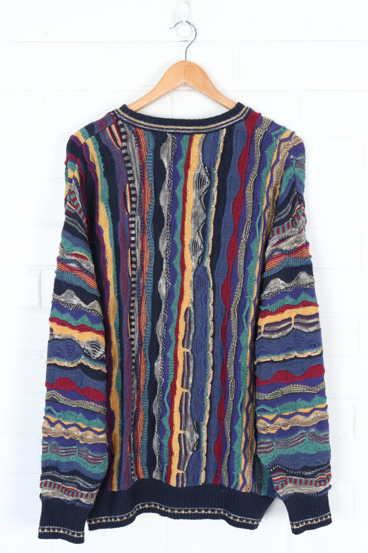 Alfani 3D Colourful Coogi Style Knit (XL)