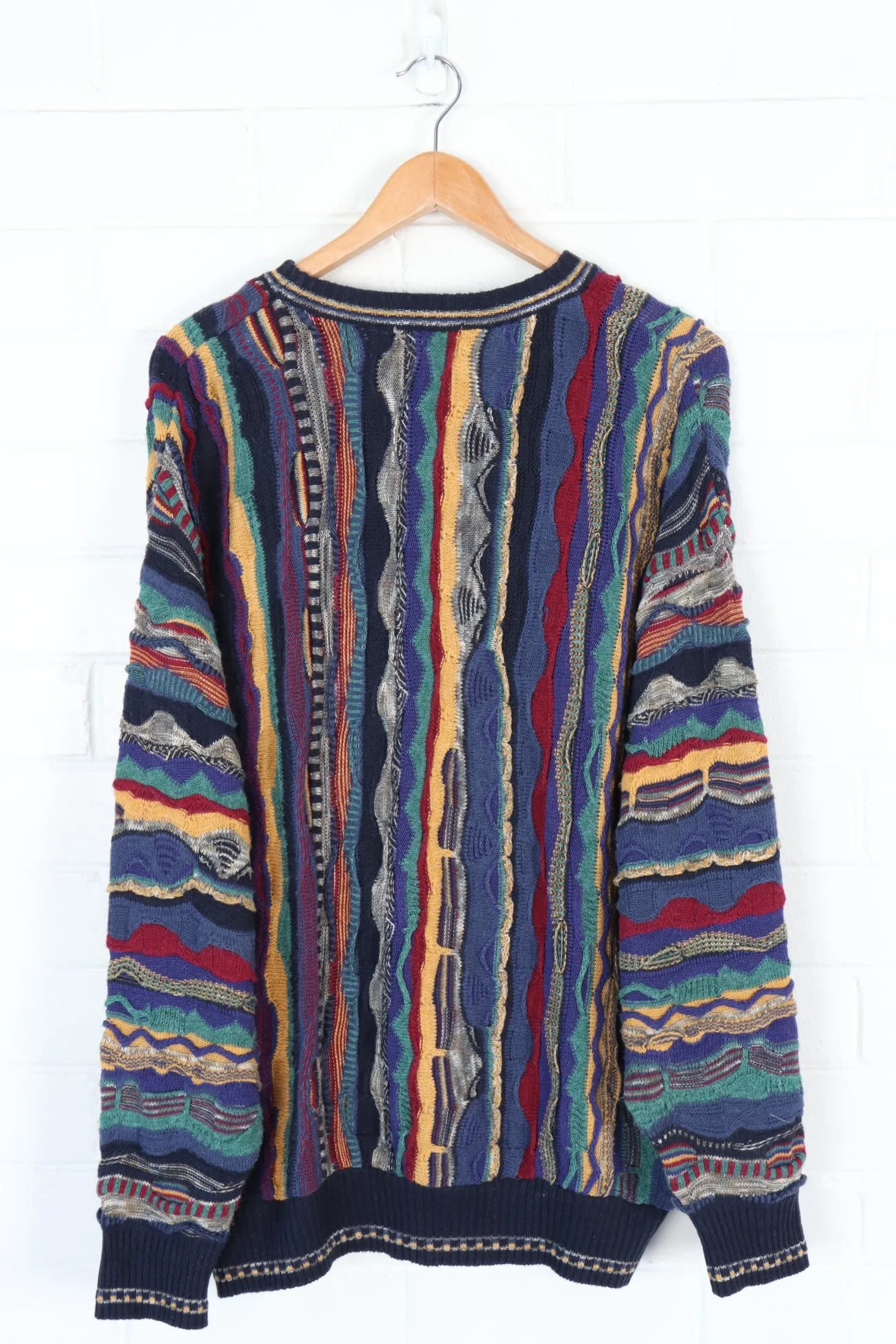 Alfani 3D Colourful Coogi Style Knit (XL)