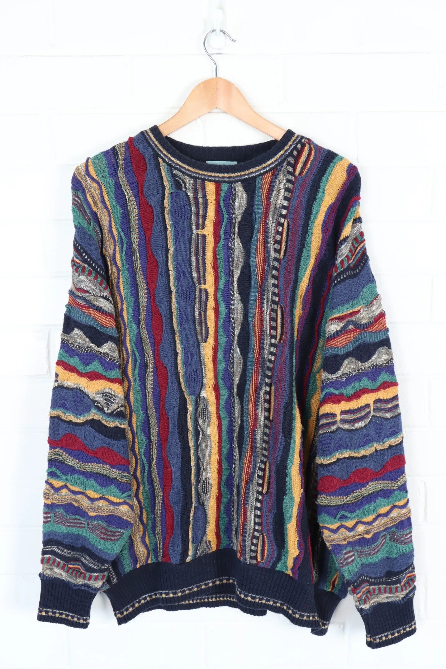 Alfani 3D Colourful Coogi Style Knit (XL)