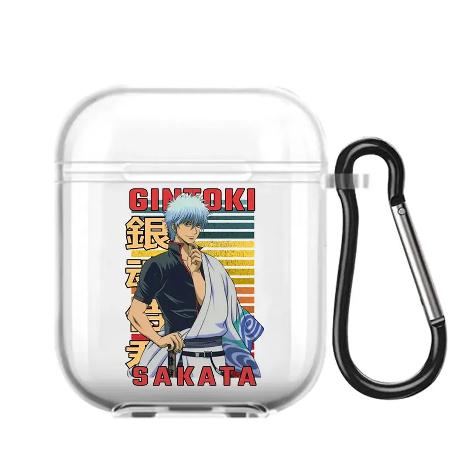 Animie Gintama Sakata Gintoki Kagura Earphone Case For AirPods 1 2 3 Pro Clear Soft silicone wireless Bluetooth headphone case