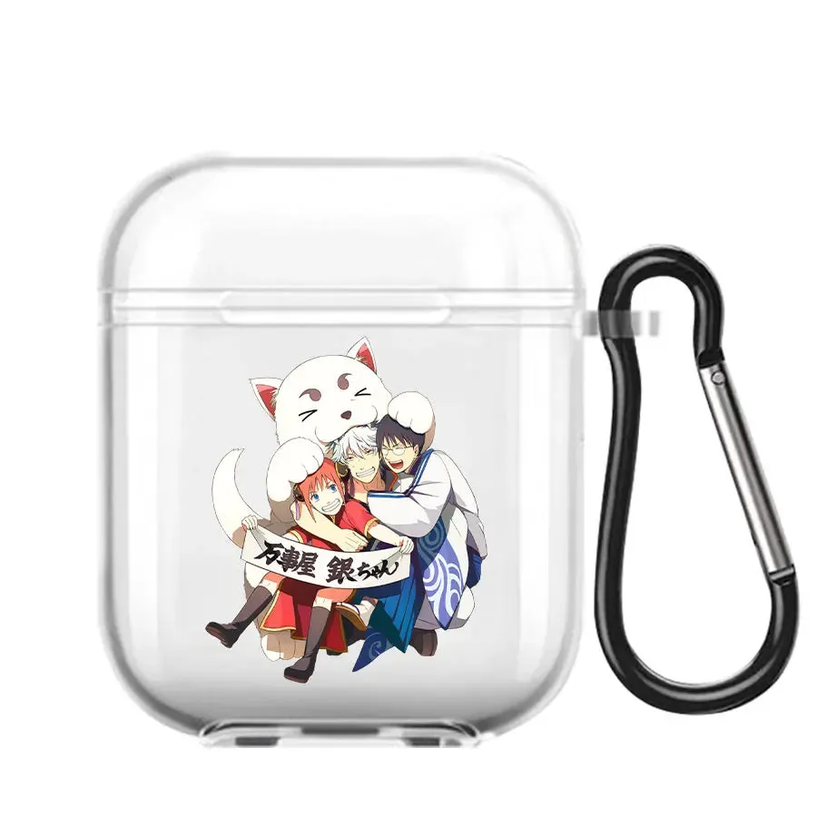 Animie Gintama Sakata Gintoki Kagura Earphone Case For AirPods 1 2 3 Pro Clear Soft silicone wireless Bluetooth headphone case