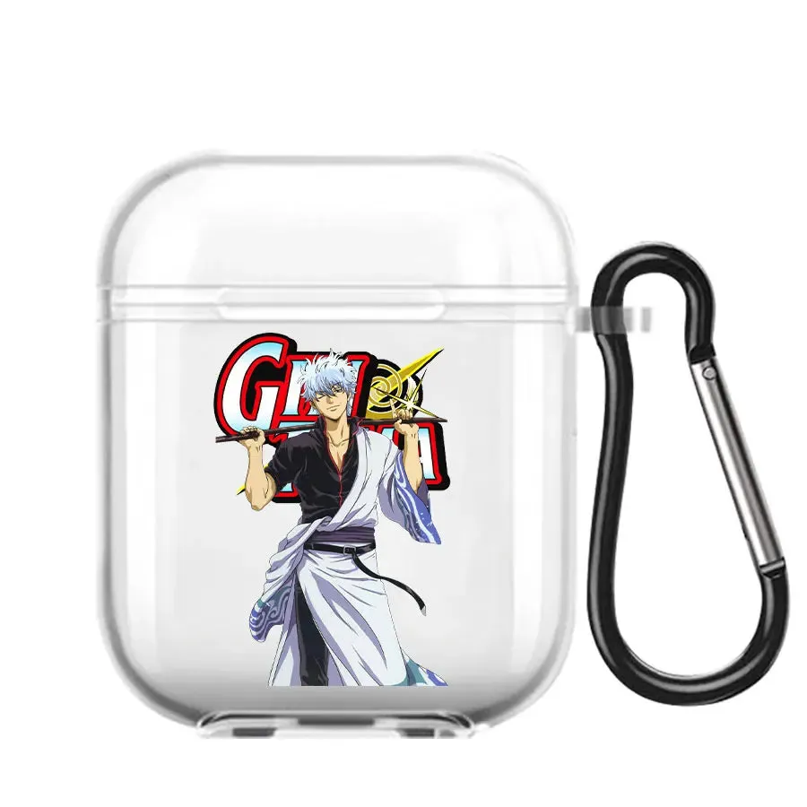 Animie Gintama Sakata Gintoki Kagura Earphone Case For AirPods 1 2 3 Pro Clear Soft silicone wireless Bluetooth headphone case