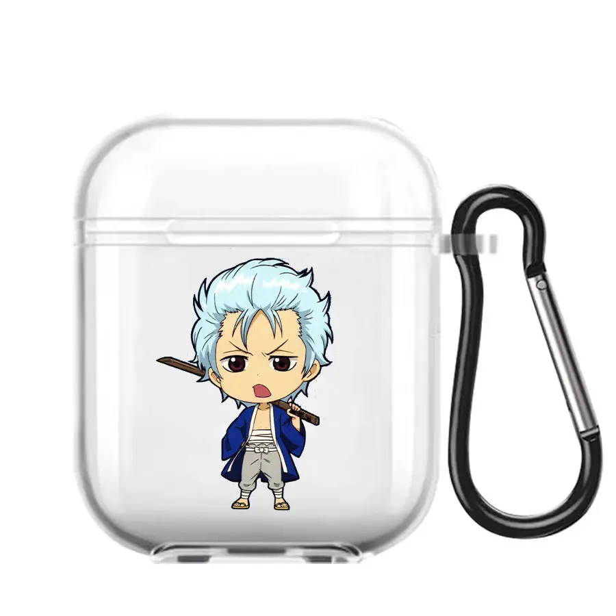 Animie Gintama Sakata Gintoki Kagura Earphone Case For AirPods 1 2 3 Pro Clear Soft silicone wireless Bluetooth headphone case