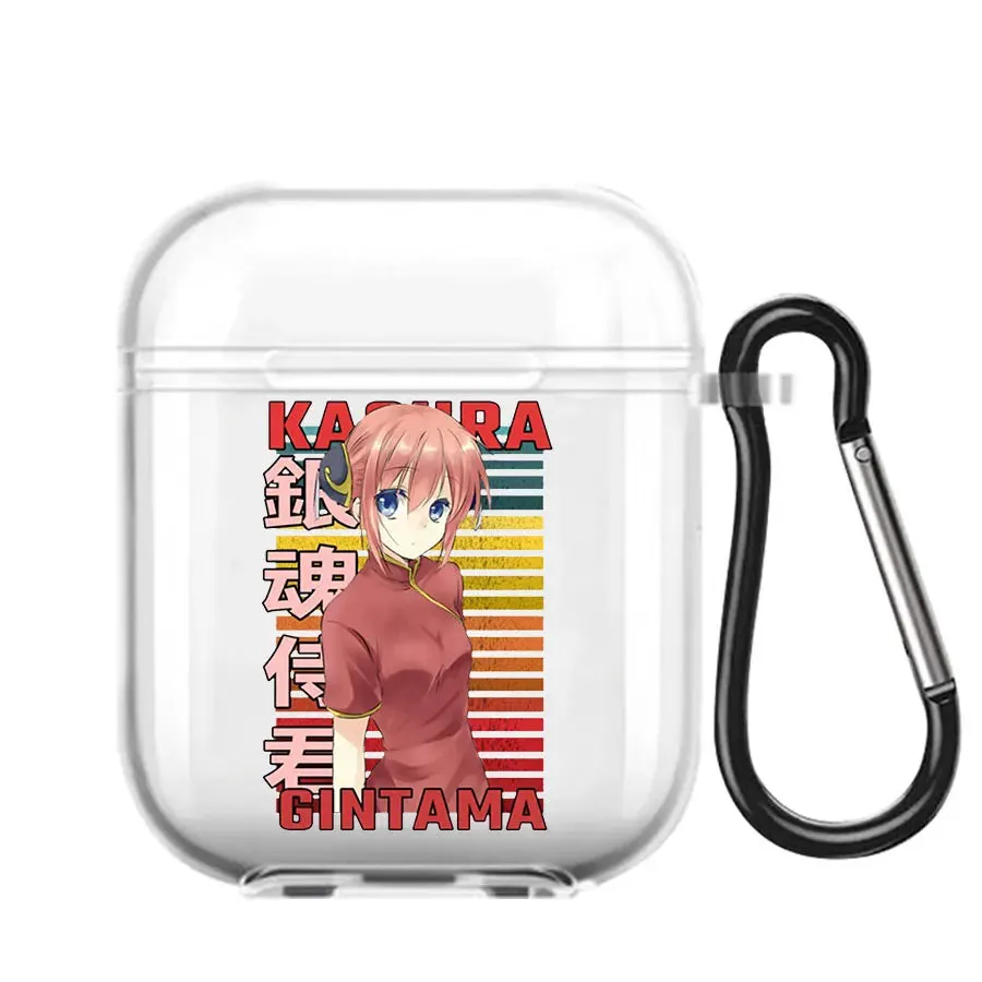 Animie Gintama Sakata Gintoki Kagura Earphone Case For AirPods 1 2 3 Pro Clear Soft silicone wireless Bluetooth headphone case