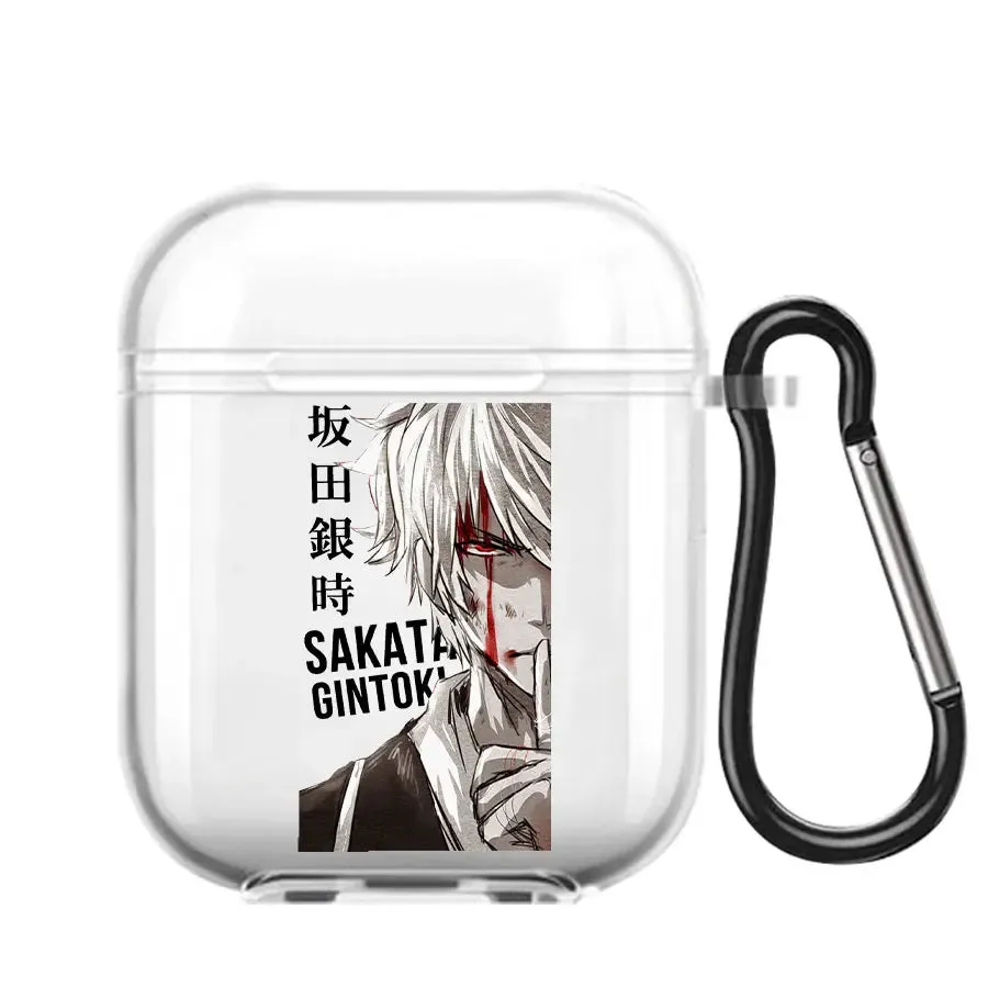 Animie Gintama Sakata Gintoki Kagura Earphone Case For AirPods 1 2 3 Pro Clear Soft silicone wireless Bluetooth headphone case