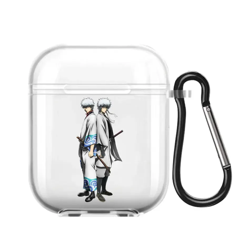 Animie Gintama Sakata Gintoki Kagura Earphone Case For AirPods 1 2 3 Pro Clear Soft silicone wireless Bluetooth headphone case