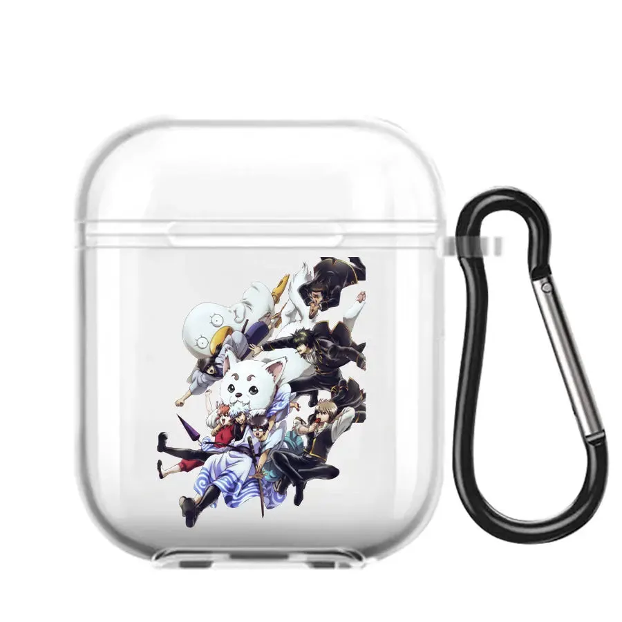 Animie Gintama Sakata Gintoki Kagura Earphone Case For AirPods 1 2 3 Pro Clear Soft silicone wireless Bluetooth headphone case