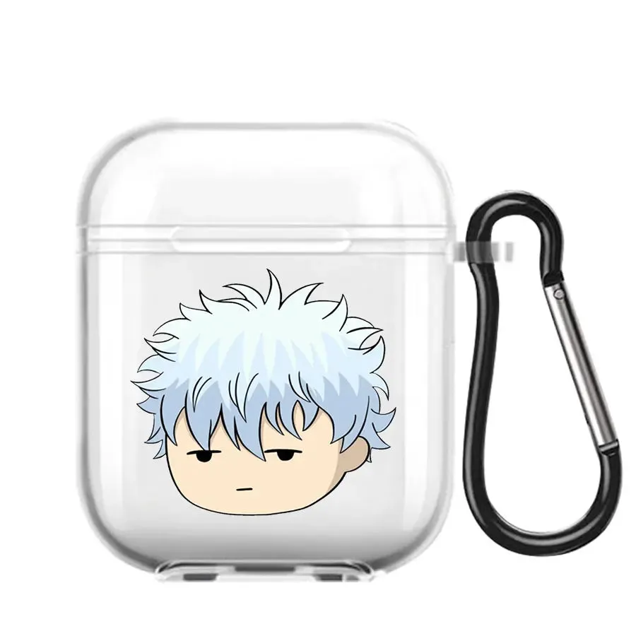 Animie Gintama Sakata Gintoki Kagura Earphone Case For AirPods 1 2 3 Pro Clear Soft silicone wireless Bluetooth headphone case