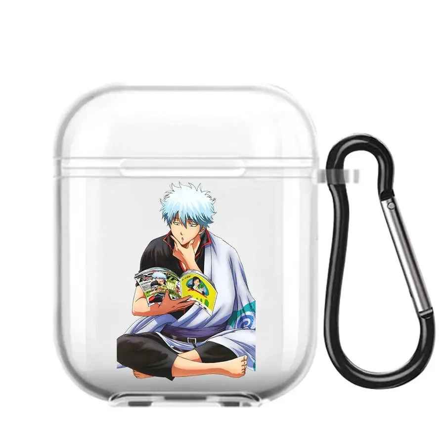 Animie Gintama Sakata Gintoki Kagura Earphone Case For AirPods 1 2 3 Pro Clear Soft silicone wireless Bluetooth headphone case