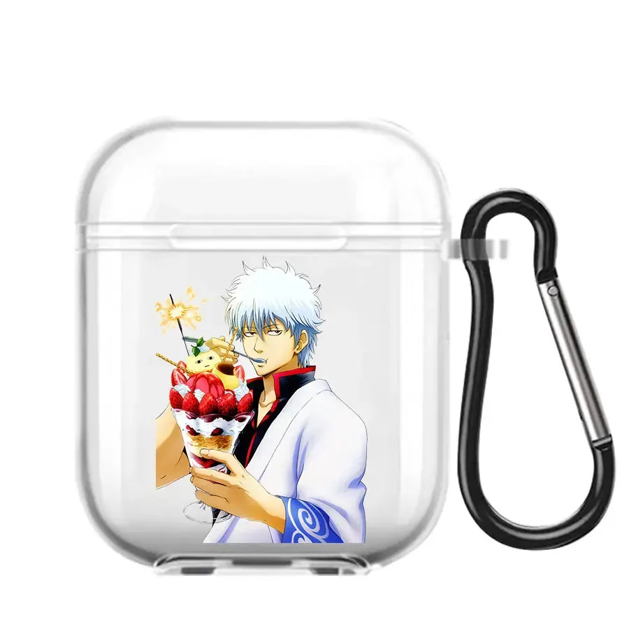 Animie Gintama Sakata Gintoki Kagura Earphone Case For AirPods 1 2 3 Pro Clear Soft silicone wireless Bluetooth headphone case