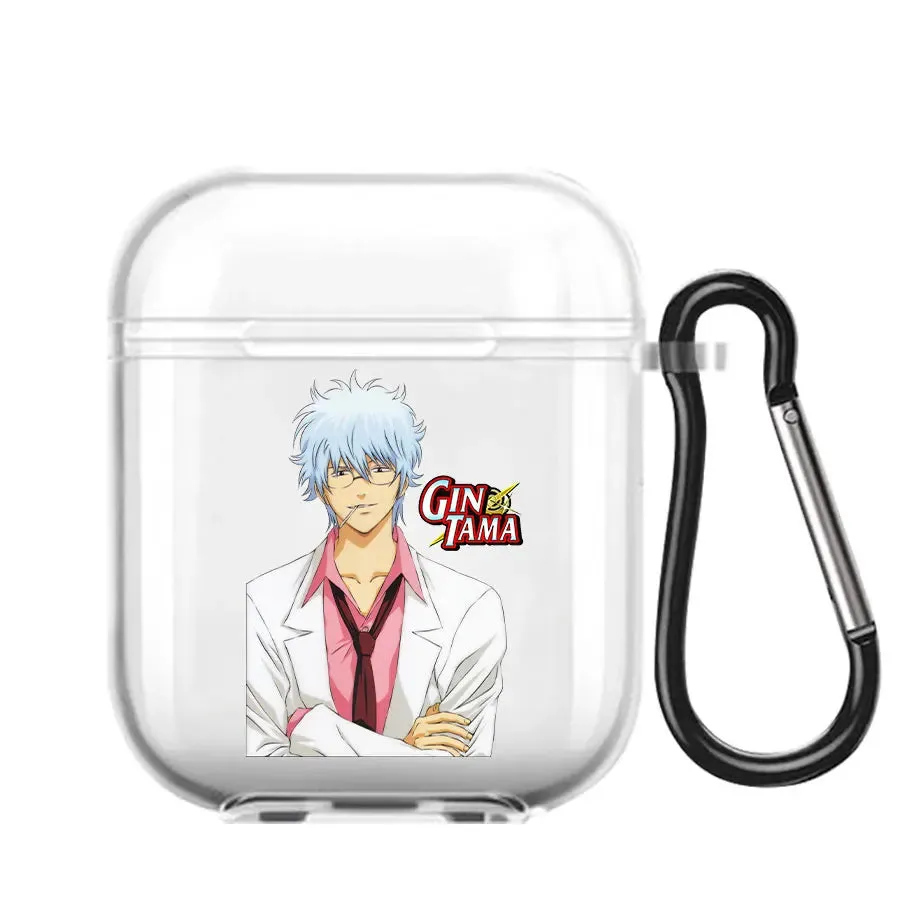 Animie Gintama Sakata Gintoki Kagura Earphone Case For AirPods 1 2 3 Pro Clear Soft silicone wireless Bluetooth headphone case