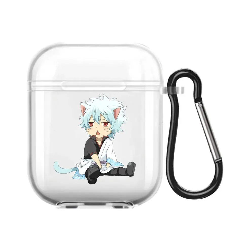 Animie Gintama Sakata Gintoki Kagura Earphone Case For AirPods 1 2 3 Pro Clear Soft silicone wireless Bluetooth headphone case