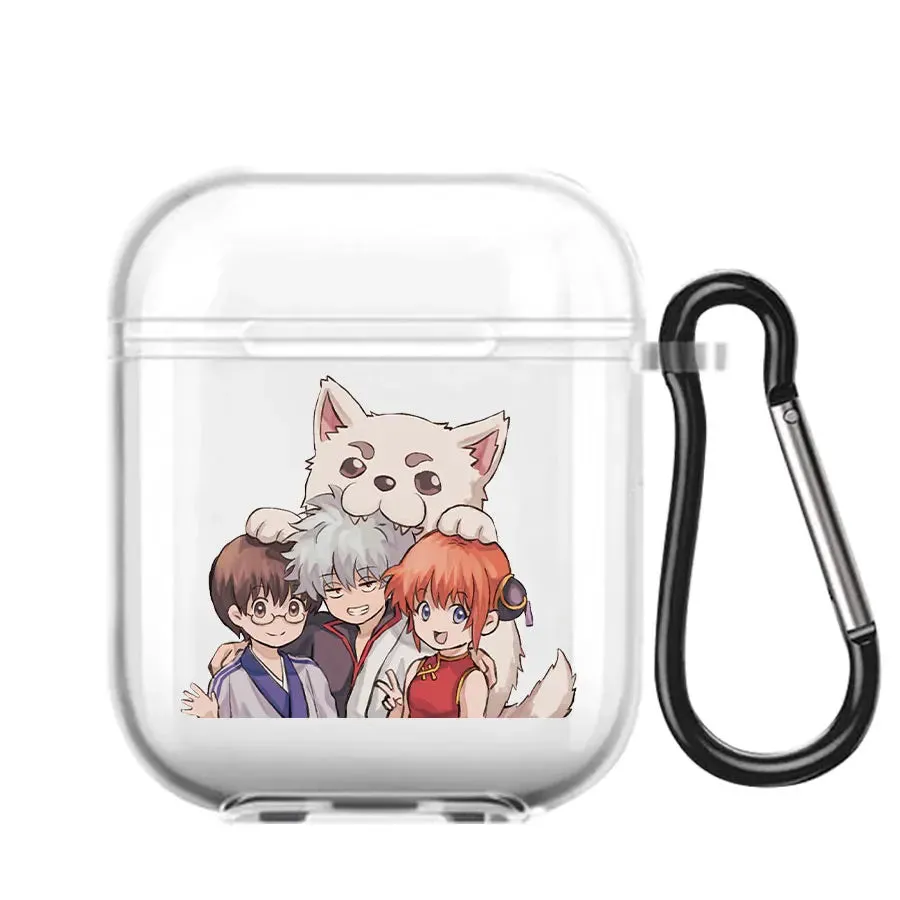 Animie Gintama Sakata Gintoki Kagura Earphone Case For AirPods 1 2 3 Pro Clear Soft silicone wireless Bluetooth headphone case