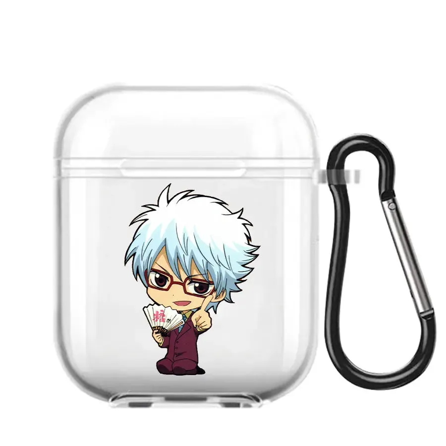 Animie Gintama Sakata Gintoki Kagura Earphone Case For AirPods 1 2 3 Pro Clear Soft silicone wireless Bluetooth headphone case