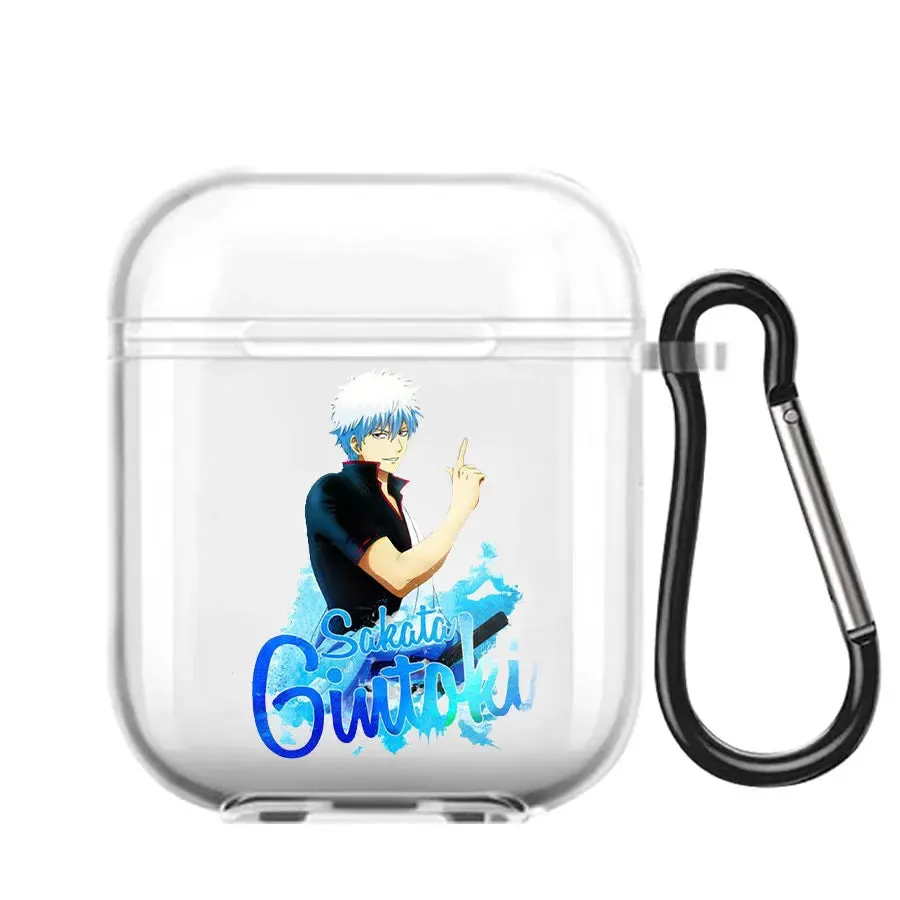 Animie Gintama Sakata Gintoki Kagura Earphone Case For AirPods 1 2 3 Pro Clear Soft silicone wireless Bluetooth headphone case