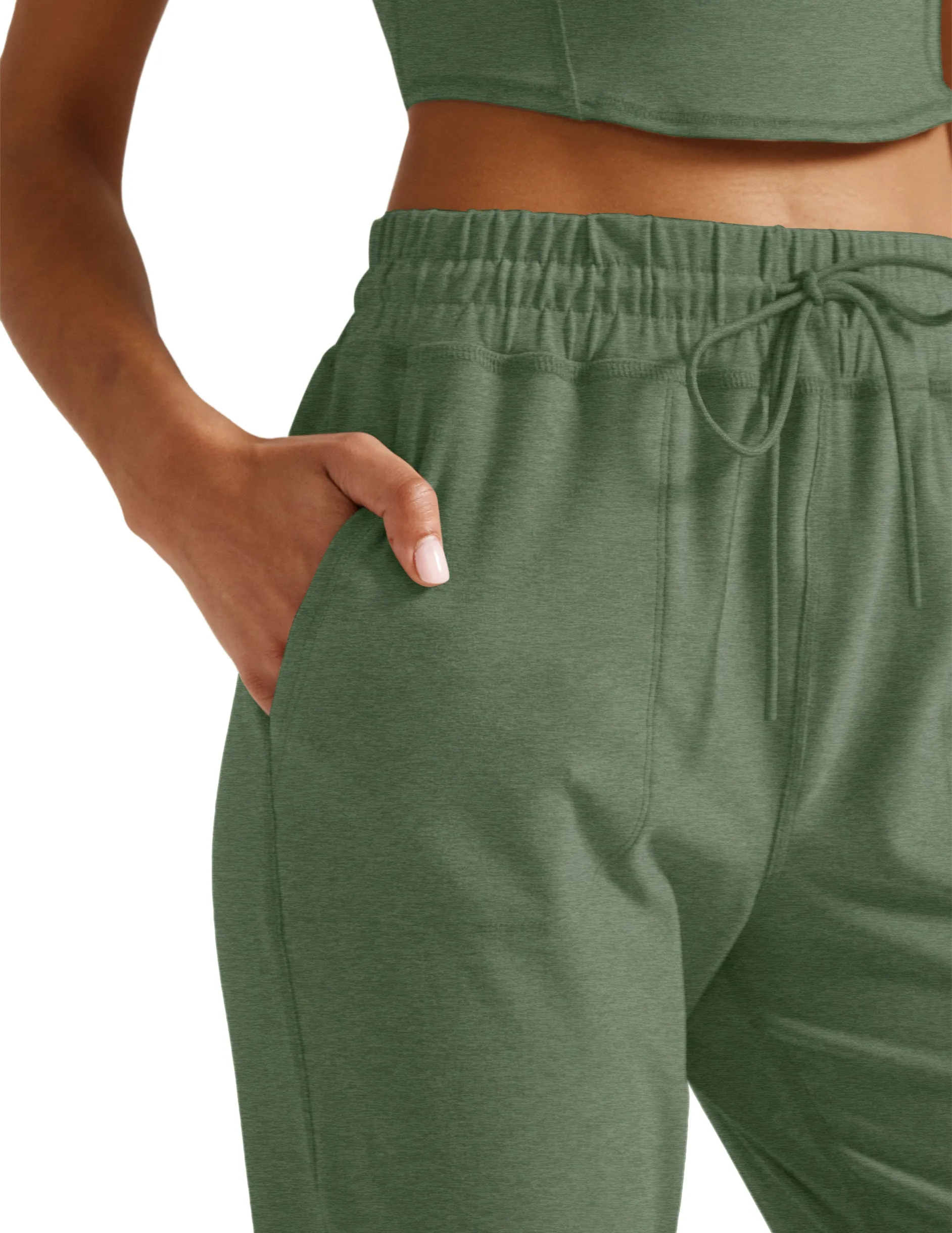 Beyond Yoga Commuter Midi Jogger - Moss Green