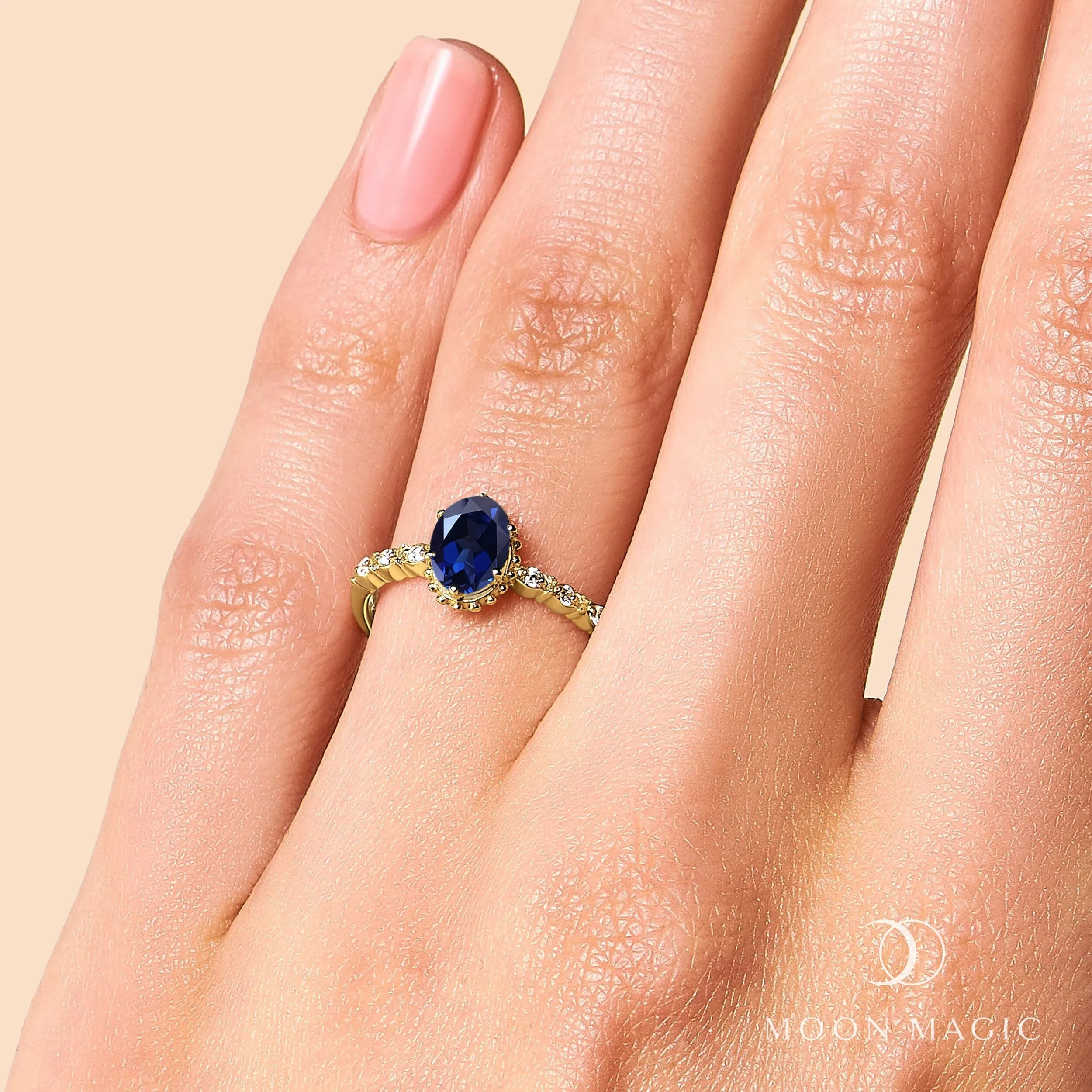 Blue Sapphire Ring - Above Clouds