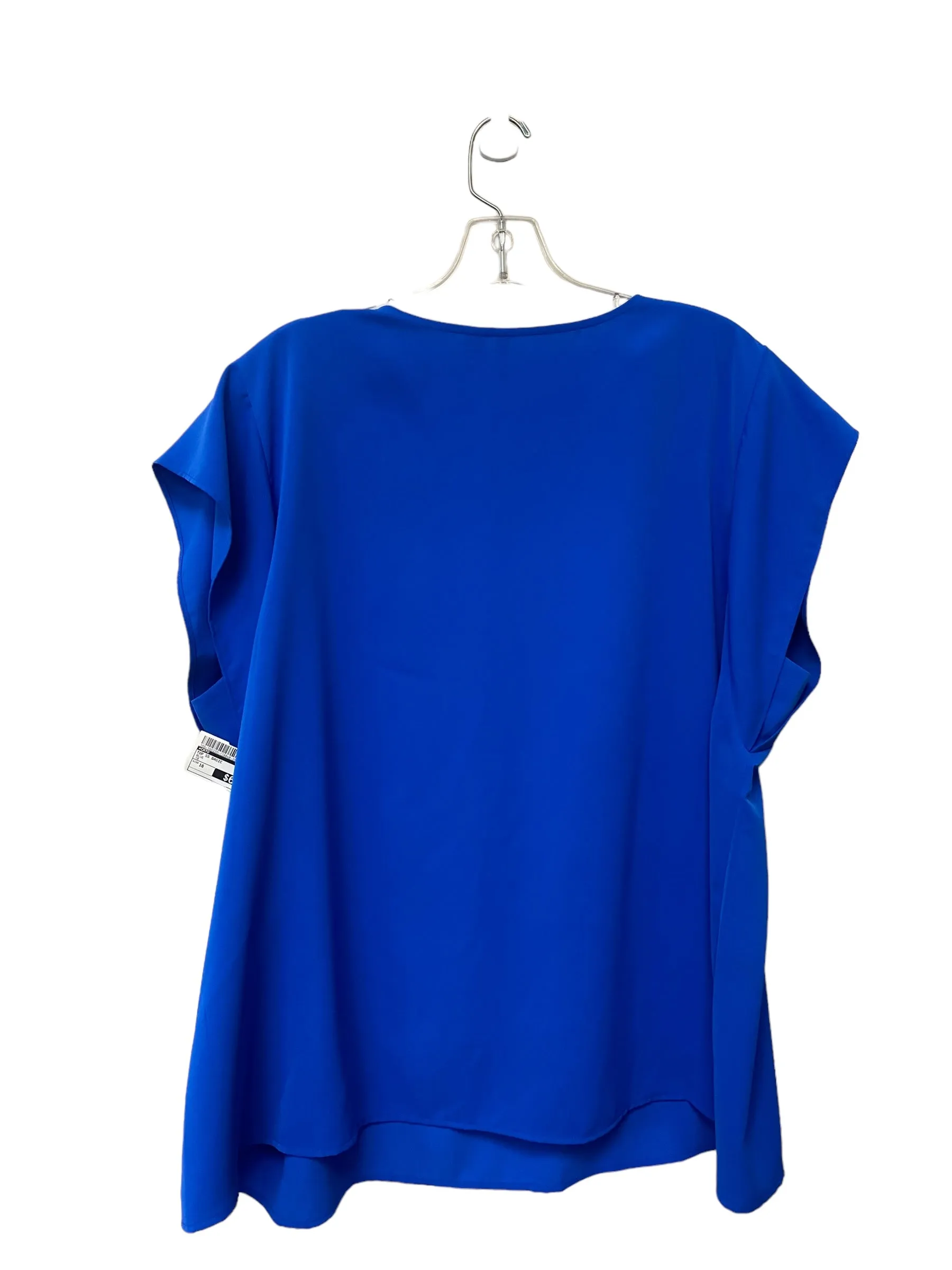 Blue Top Short Sleeve Basic Cato, Size 18