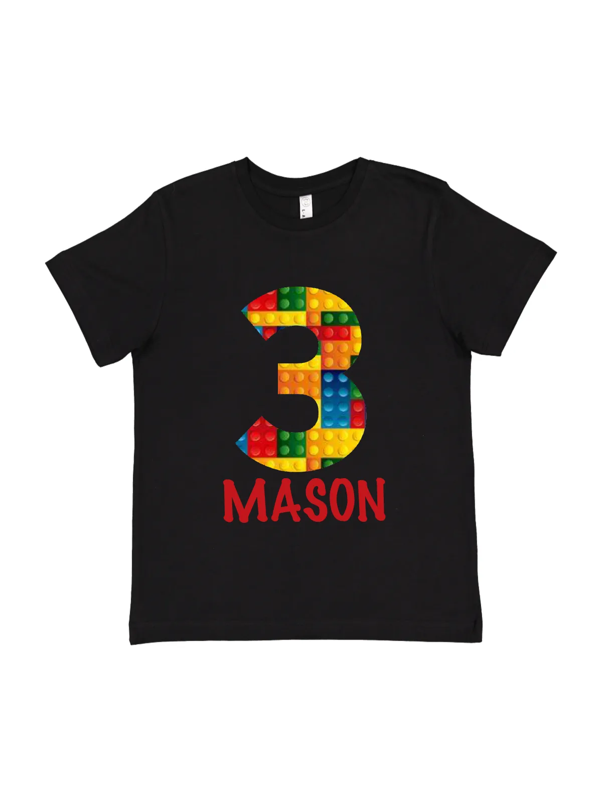 Building Blocks Kids Shirt - Black, Red, & White