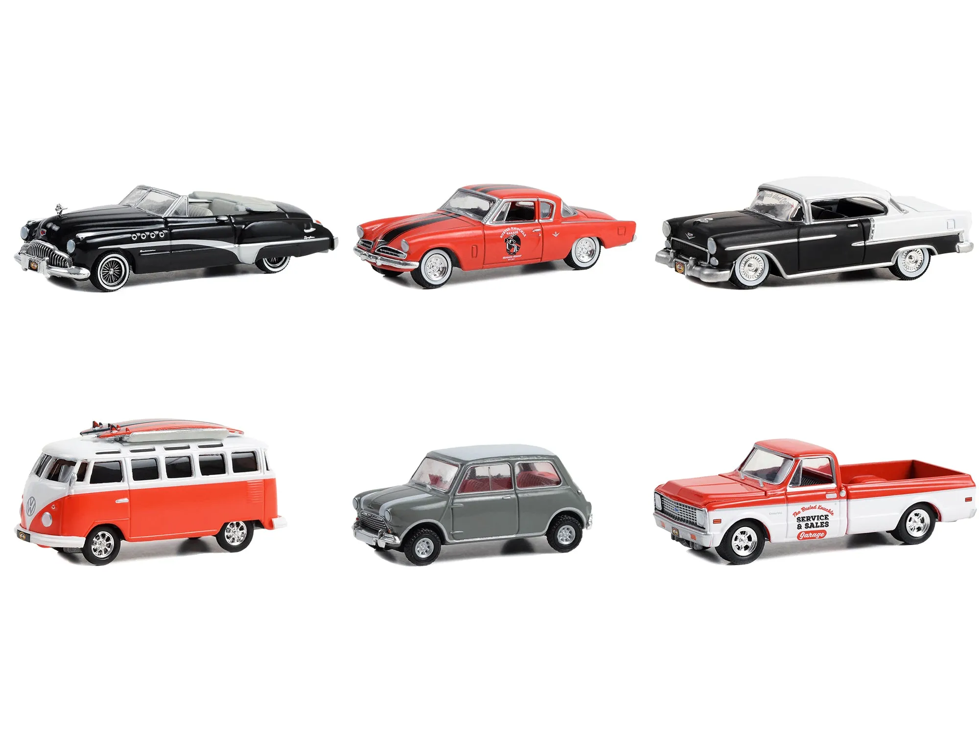 Busted Knuckle Garage Series 2 6 piece Set 1/64 Diecast Model Cars by Greenlight