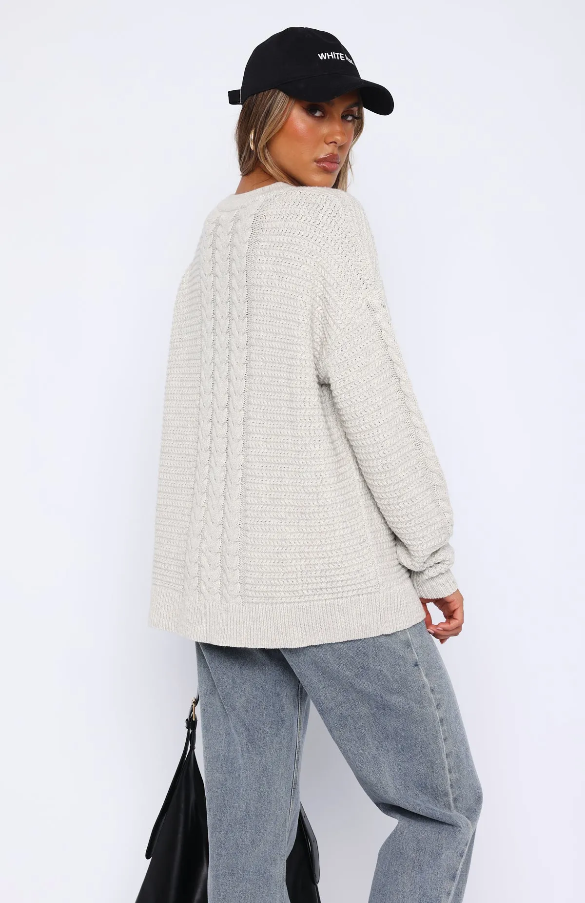 Candlelit Knit Sweater Grey Marle