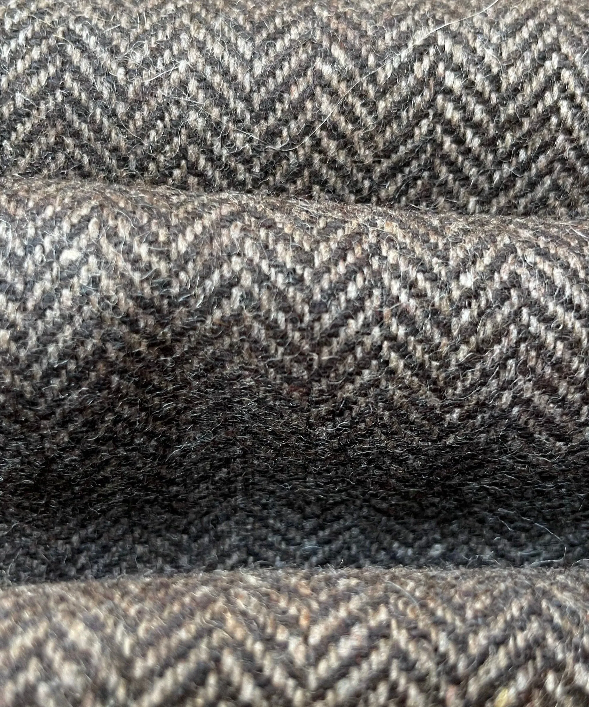 Carob Brown Herringbone Tweed Scarf