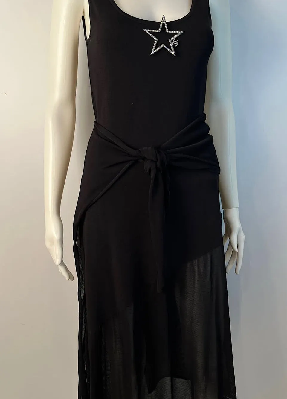 Chanel 02C 2002 Cruise Resort 2 pc Black Dress FR 38 US 4/6