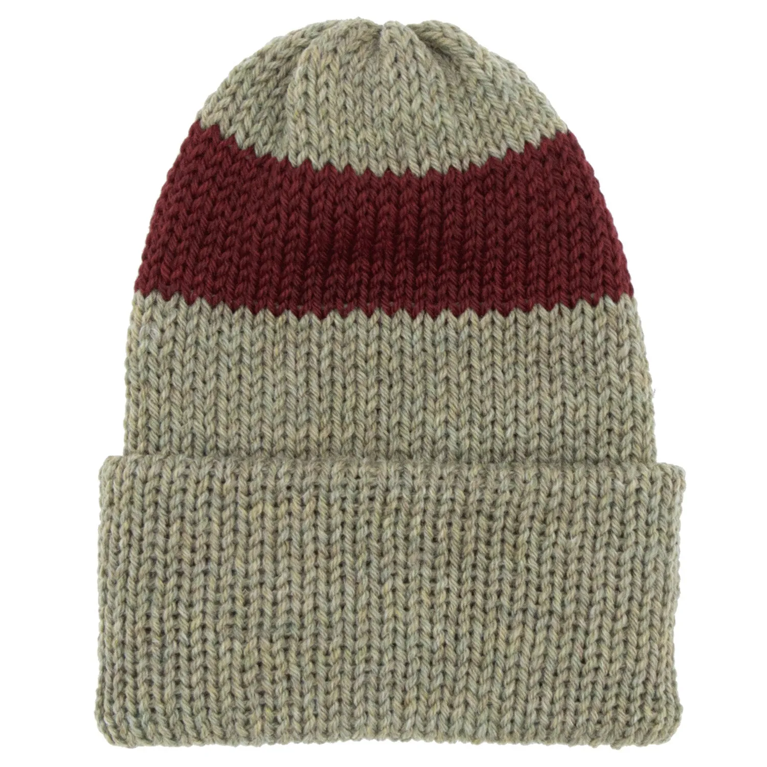 Chimney LTD O.G. Fold Beanie Pampas Green Heather/Garnet Red Heather