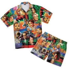 Civil Rights Moments Hawaiian Shirt And Shorts Set