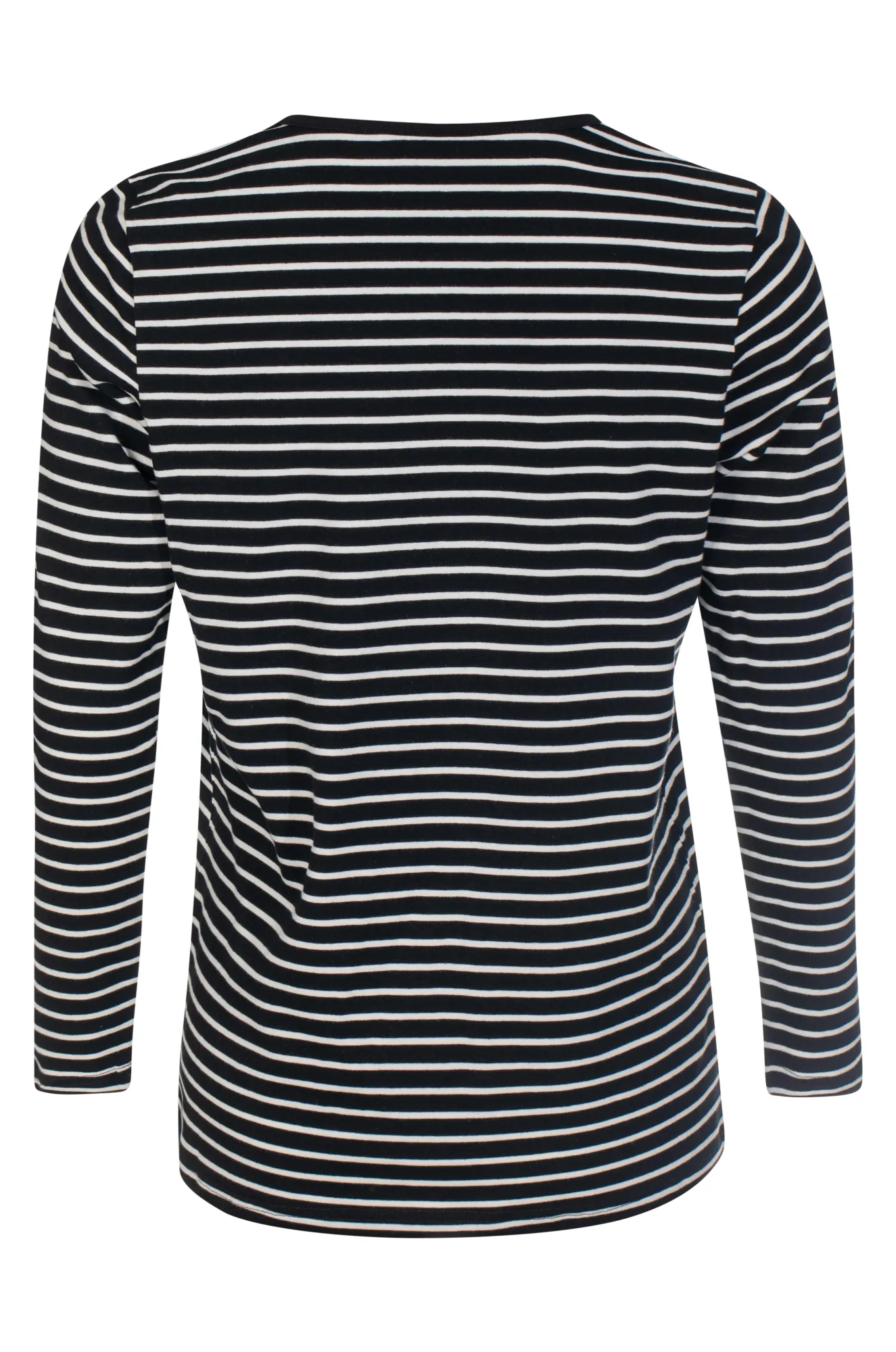 Crew neck Stripe Top | BLACK IVORY | 6561ZZ