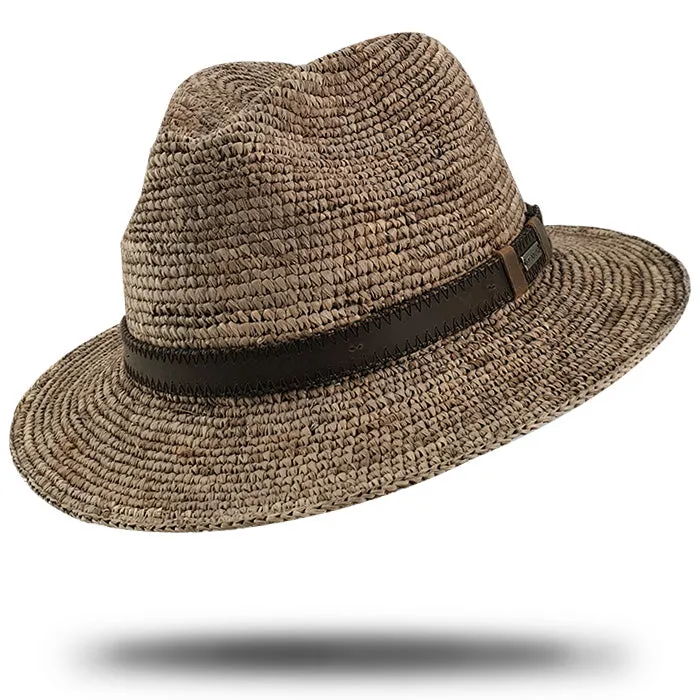 Crocheted Raffia Fedora-SD751