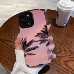 Cute Palm Tree Design Phone Case for iPhone 11, 12, 13, 14, Pro Max, X, XR, XS Max, 7, 8 Plus, and 14 Plus