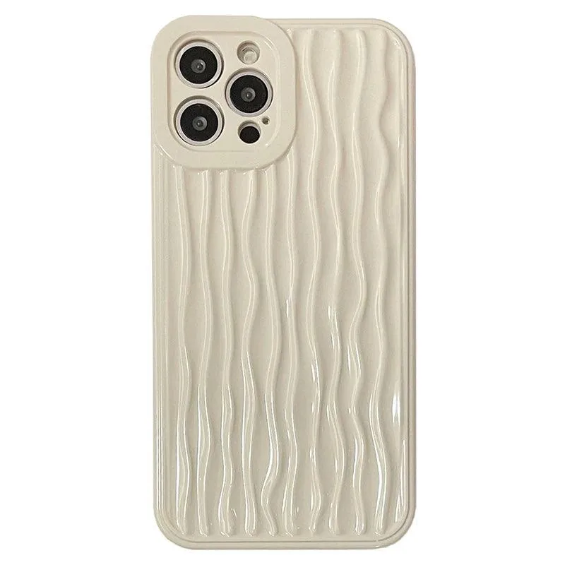 Cute Phone Cases For iPhone 15 13 14 12 11 Pro Max - Luxury Plating Curved Pattern