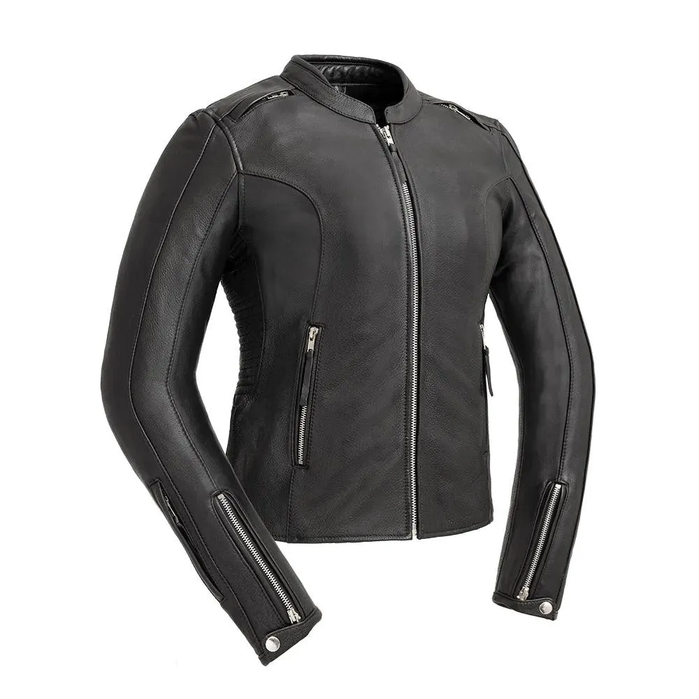 Cyclone Womens Motorcycle Leather Jacket by First MFG