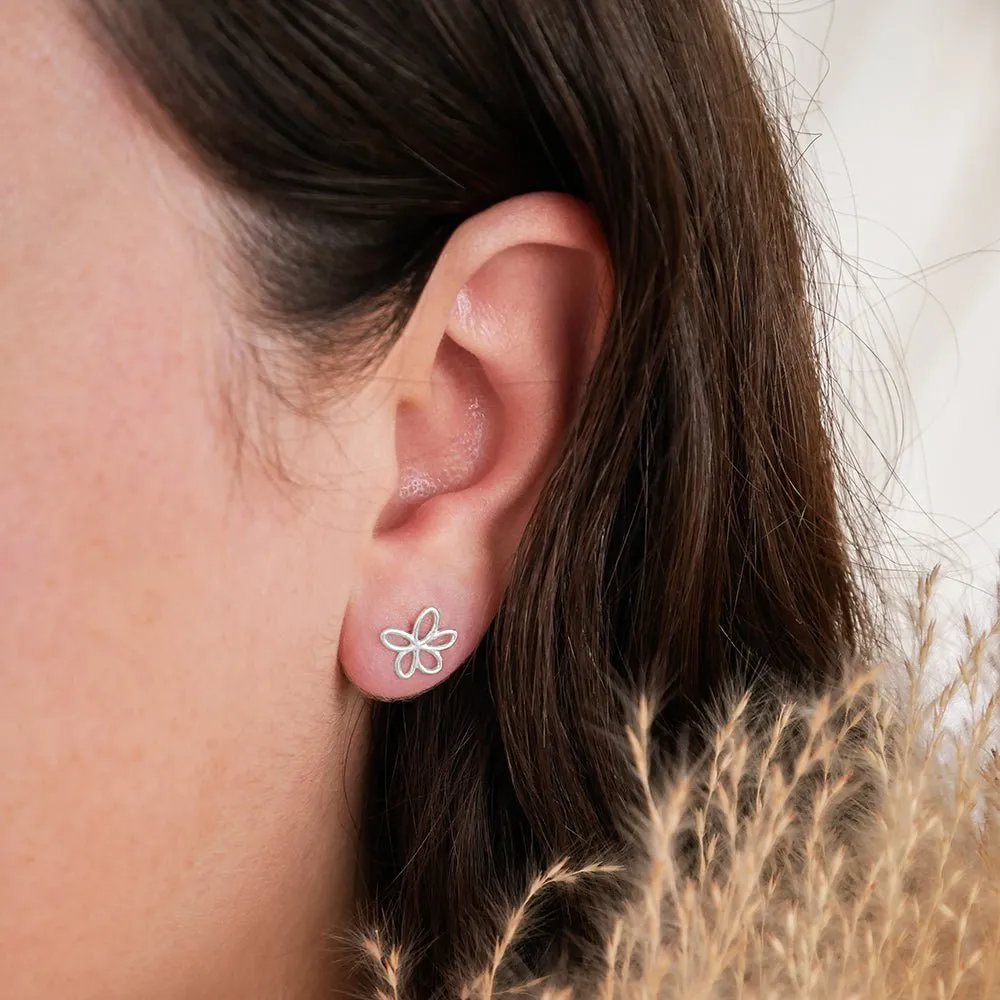 Daisy Earrings - Silver