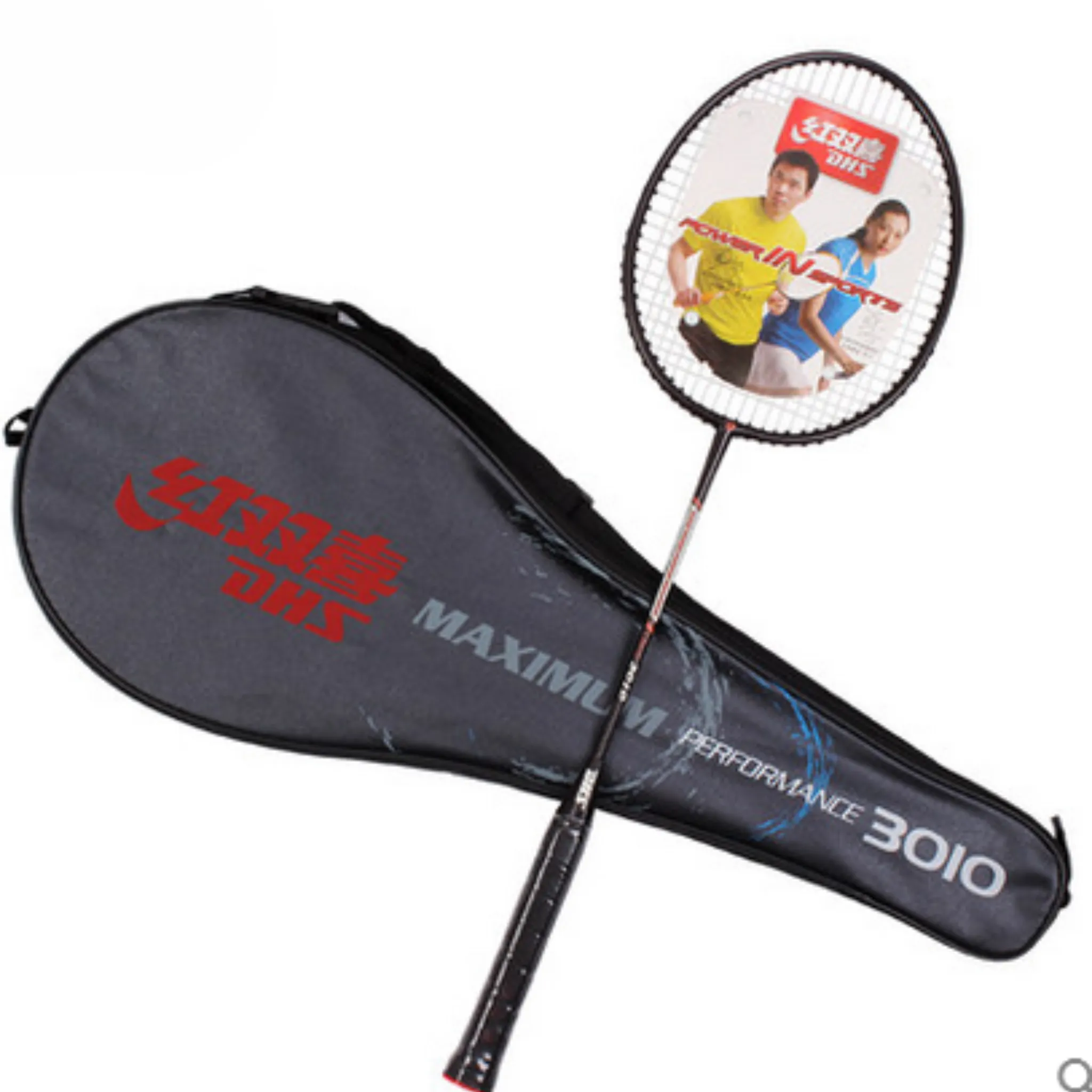 DHS 3010 Pre-Strung Badminton Racket [Black]