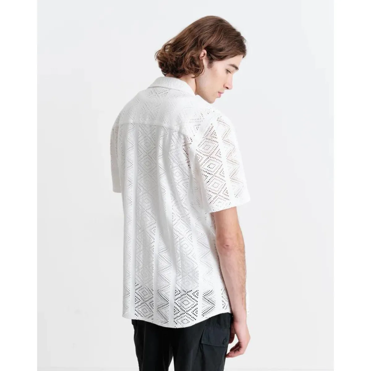 Didcot SS Shirt Geo Lace White